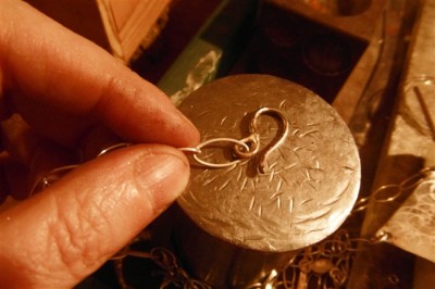 making by hand our silver clasps